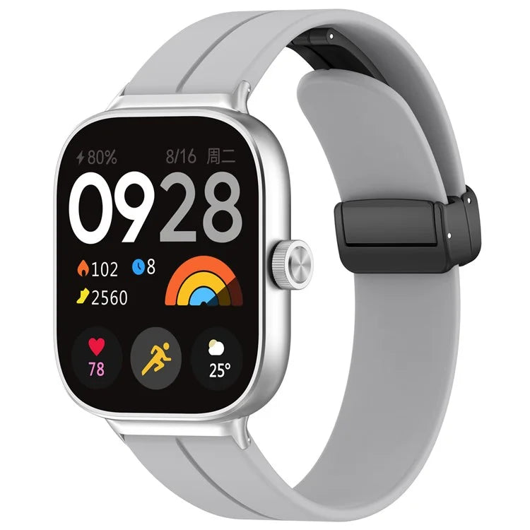 For Xiaomi Redmi Watch 4 / Smart Band 8 Pro Silicone Strap Replacement Wrist Band with Folding Buckle