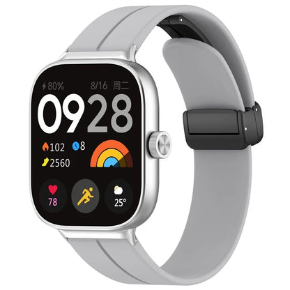 For Xiaomi Redmi Watch 4 / Smart Band 8 Pro Silicone Strap Replacement Wrist Band with Folding Buckle