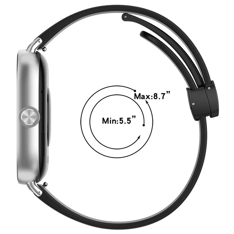 For Xiaomi Redmi Watch 4 / Smart Band 8 Pro Silicone Strap Replacement Wrist Band with Folding Buckle
