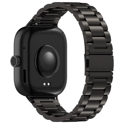 For Xiaomi Redmi Watch 4 / Smart Band 8 Pro Stainless Steel Strap 3-Bead Watch Band