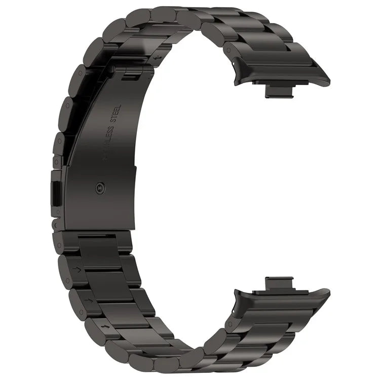 For Xiaomi Redmi Watch 4 / Smart Band 8 Pro Stainless Steel Strap 3-Bead Watch Band