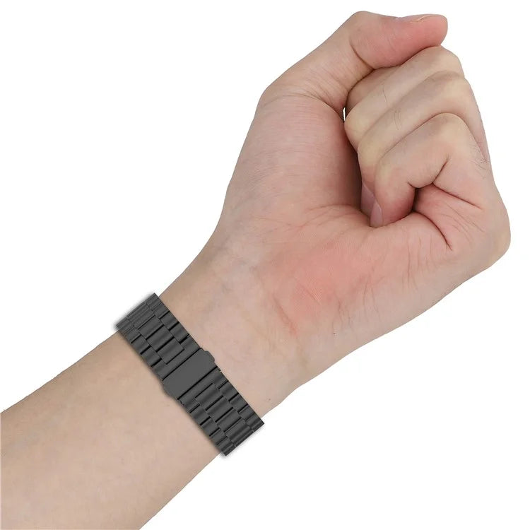 For Xiaomi Redmi Watch 4 / Smart Band 8 Pro Stainless Steel Strap 3-Bead Watch Band