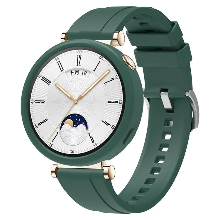 For Huawei Watch GT 4 41mm Soft Silicone Watch Band Strap Replacement Accessoryish Green