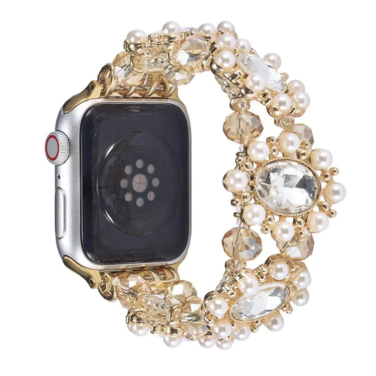 For Apple Watch Ultra 2 Ultra 49mm / 9 8 7 45mm / 6 5 4 SE (2023) SE (2022) SE 44mm / 3 2 1 42mm Pearl Bracelet Watch Band