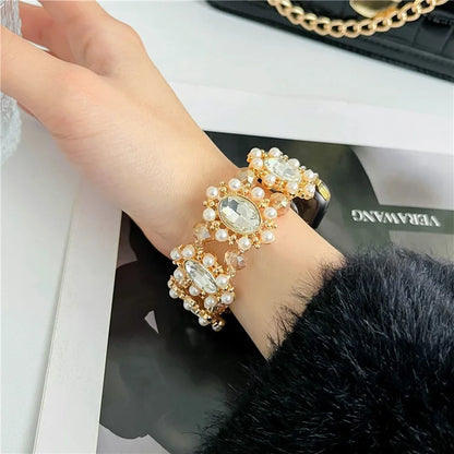 For Apple Watch Ultra 2 Ultra 49mm / 9 8 7 45mm / 6 5 4 SE (2023) SE (2022) SE 44mm / 3 2 1 42mm Pearl Bracelet Watch Band