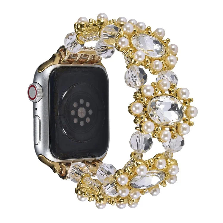 For Apple Watch Ultra 2 Ultra 49mm / 9 8 7 45mm / 6 5 4 SE (2023) SE (2022) SE 44mm / 3 2 1 42mm Pearl Bracelet Watch Band