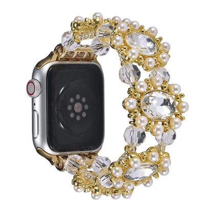 For Apple Watch Ultra 2 Ultra 49mm / 9 8 7 45mm / 6 5 4 SE (2023) SE (2022) SE 44mm / 3 2 1 42mm Pearl Bracelet Watch Band