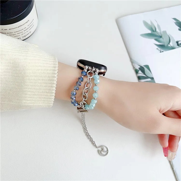 For Apple Watch Ultra 2 Ultra 49mm / Series 9 8 7 45mm / 6 5 4 SE (2022) SE (2023) SE 44mm / 3 2 1 42mm Watch Strap Beads Bracelet