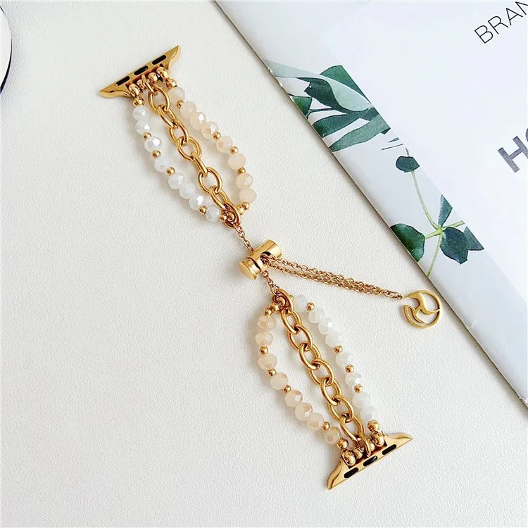 For Apple Watch Ultra 2 Ultra 49mm / Series 9 8 7 45mm / 6 5 4 SE (2022) SE (2023) SE 44mm / 3 2 1 42mm Watch Strap Beads Bracelet