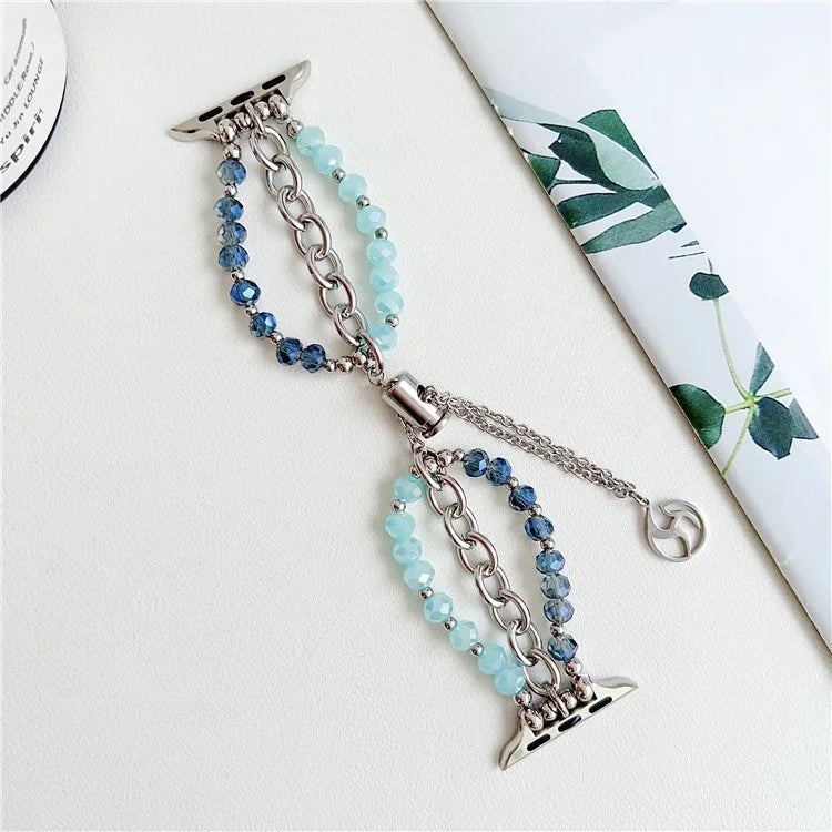 For Apple Watch Series 9 8 41mm / 6 5 4 SE (2023) SE (2022) SE 40mm / 3 2 1 38mm Band Beaded Watch Bracelet