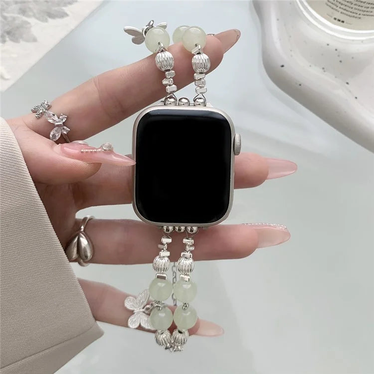 For Apple Watch Ultra 2 Ultra 49mm / 9 8 7 45mm / 6 5 4 SE (2023) SE (2022) SE 44mm / 3 2 1 42mm Beaded Band Watch Bracelet
