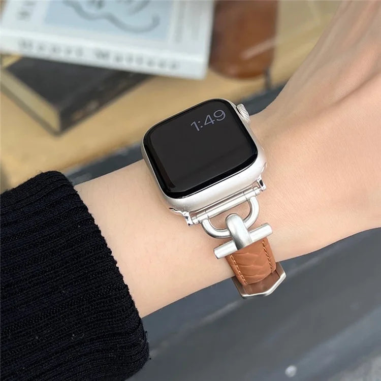 For Apple Watch Series 9 8 7 41mm / 6 5 4 SE (2023) SE (2022) SE 40mm / 3 2 1 38mm Genuine Cow Leather Band Replacement Bracelet