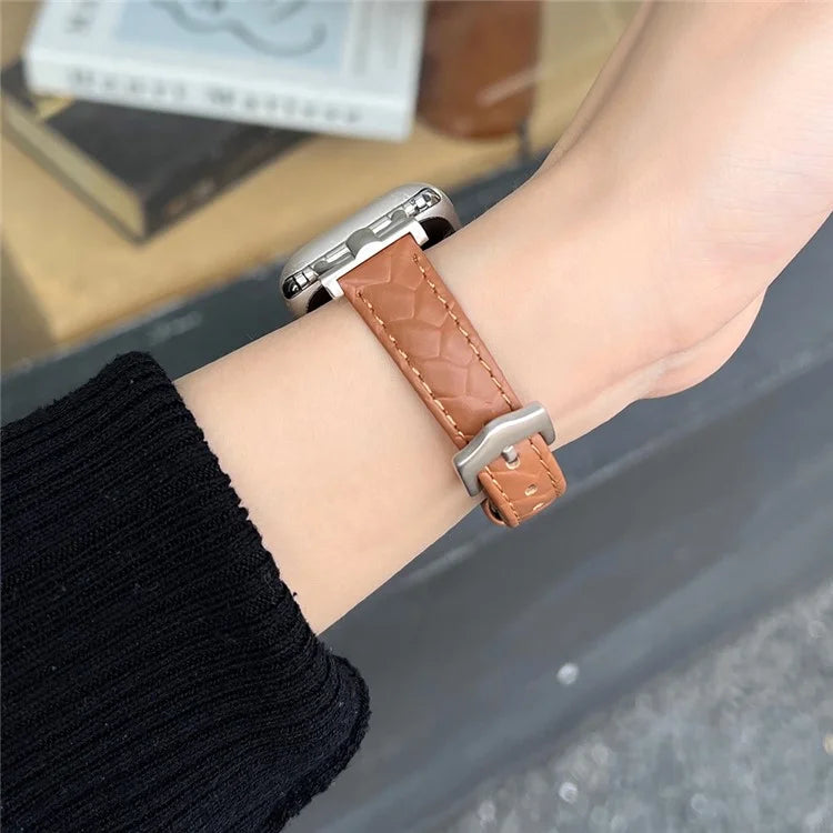 For Apple Watch Series 9 8 7 41mm / 6 5 4 SE (2023) SE (2022) SE 40mm / 3 2 1 38mm Genuine Cow Leather Band Replacement Bracelet