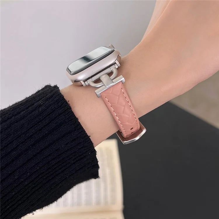 For Apple Watch Series 9 8 7 41mm / 6 5 4 SE (2023) SE (2022) SE 40mm / 3 2 1 38mm Genuine Cow Leather Band Replacement Bracelet