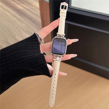 For Apple Watch Series 9 8 7 41mm / 6 5 4 SE (2023) SE (2022) SE 40mm / 3 2 1 38mm Genuine Cow Leather Band Replacement Bracelet