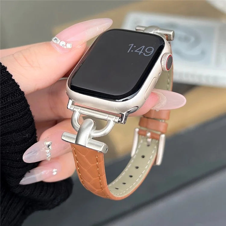 For Apple Watch Ultra 2 Ultra 49mm / 9 8 7 45mm / 6 5 4 SE (2023) SE (2022) SE 44mm / 3 2 1 42mm Watchband Genuine Cow Leather Strap