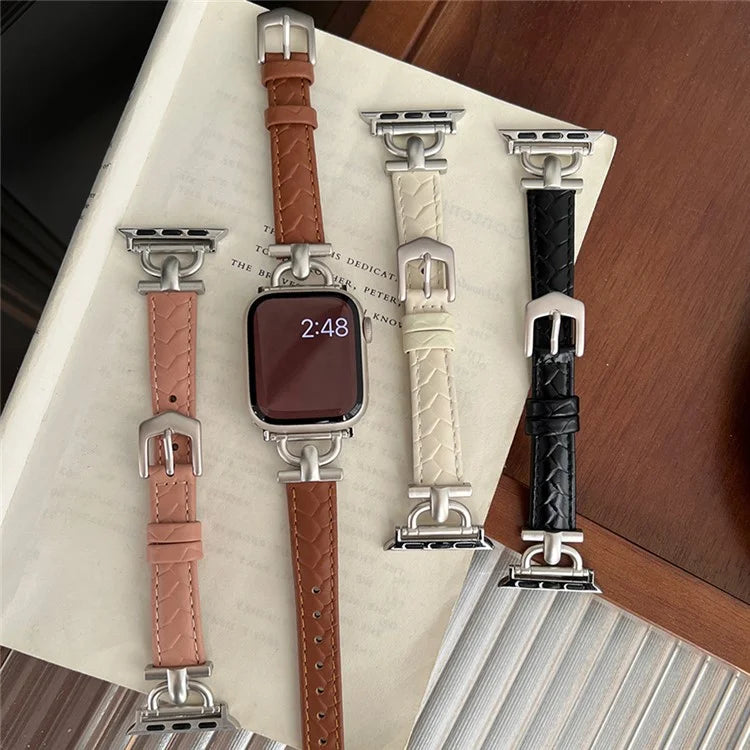 For Apple Watch Ultra 2 Ultra 49mm / 9 8 7 45mm / 6 5 4 SE (2023) SE (2022) SE 44mm / 3 2 1 42mm Watchband Genuine Cow Leather Strap