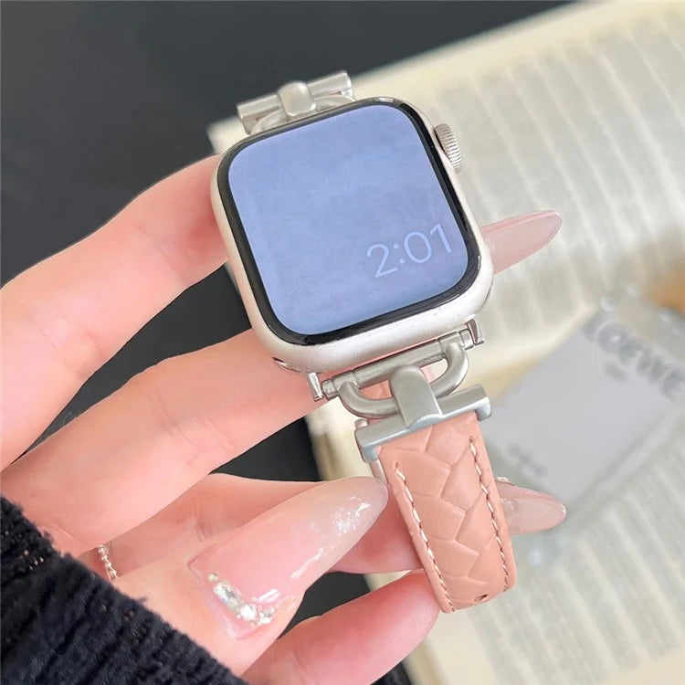 For Apple Watch Ultra 2 Ultra 49mm / 9 8 7 45mm / 6 5 4 SE (2023) SE (2022) SE 44mm / 3 2 1 42mm Watchband Genuine Cow Leather Strap