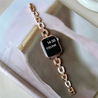 For Apple Watch Series 9 8 7 41mm / 6 5 4 SE (2023) SE (2022) SE 40mm / 3 2 1 38mm Zinc Alloy Metal Watch Strap
