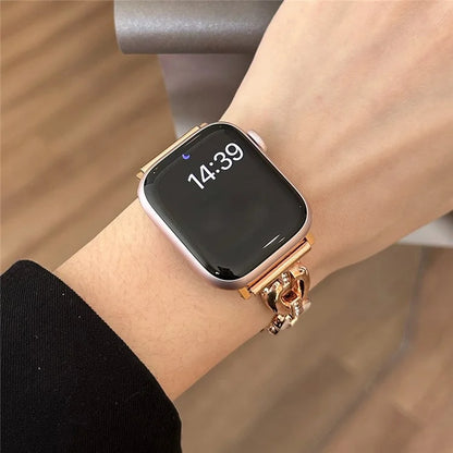 For Apple Watch Series 9 8 7 41mm / 6 5 4 SE (2023) SE (2022) SE 40mm / 3 2 1 38mm Zinc Alloy Metal Watch Strap