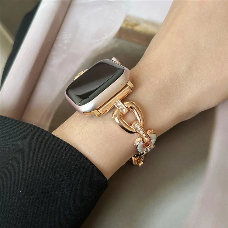 For Apple Watch Series 9 8 7 41mm / 6 5 4 SE (2023) SE (2022) SE 40mm / 3 2 1 38mm Zinc Alloy Metal Watch Strap
