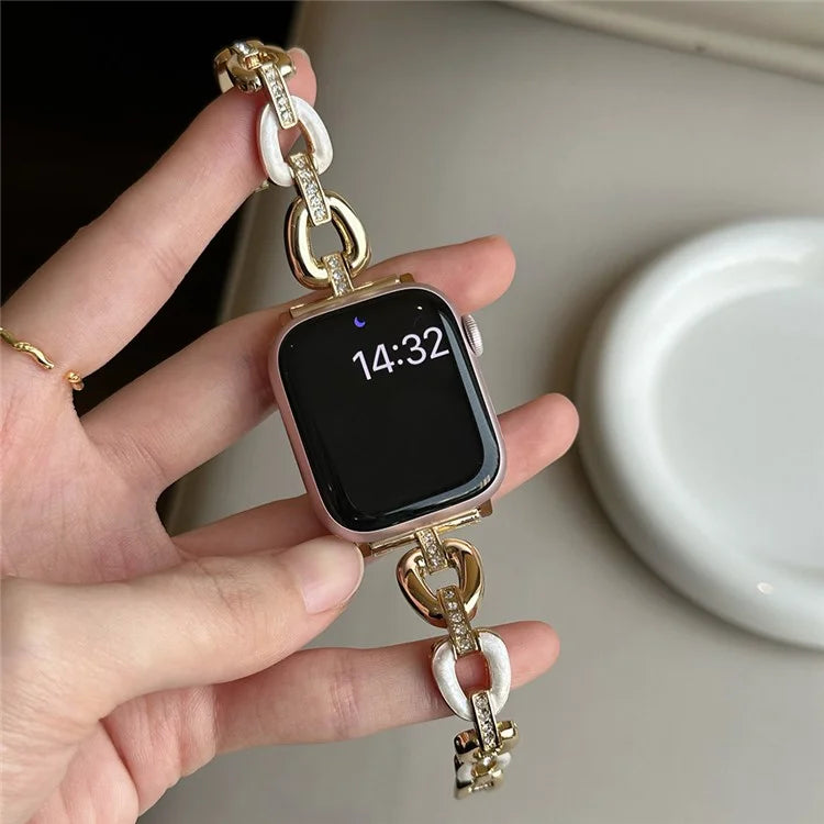 For Apple Watch Series 9 8 7 41mm / 6 5 4 SE (2023) SE (2022) SE 40mm / 3 2 1 38mm Zinc Alloy Metal Watch Strap