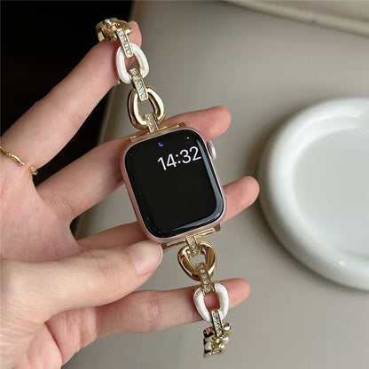 For Apple Watch Series 9 8 7 41mm / 6 5 4 SE (2023) SE (2022) SE 40mm / 3 2 1 38mm Zinc Alloy Metal Watch Strap