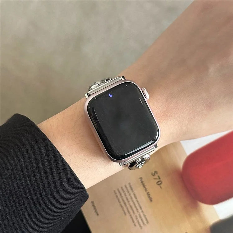For Apple Watch Series 9 8 7 41mm / 6 5 4 SE (2023) SE (2022) SE 40mm / 3 2 1 38mm Zinc Alloy Metal Watch Strap