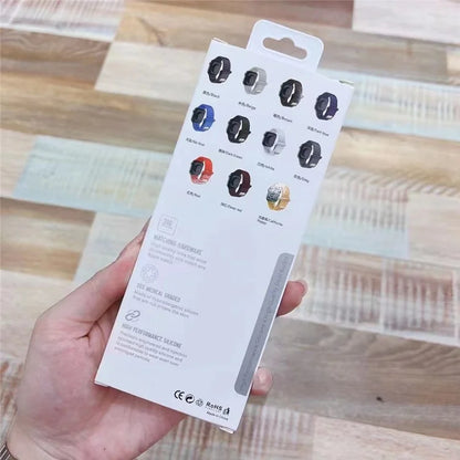 For Apple Watch Series 9 8 7 41mm / 6 5 4 SE (2023) SE (2022) SE 40mm / 3 2 1 38mm Strap Silicone Replacemnet Band