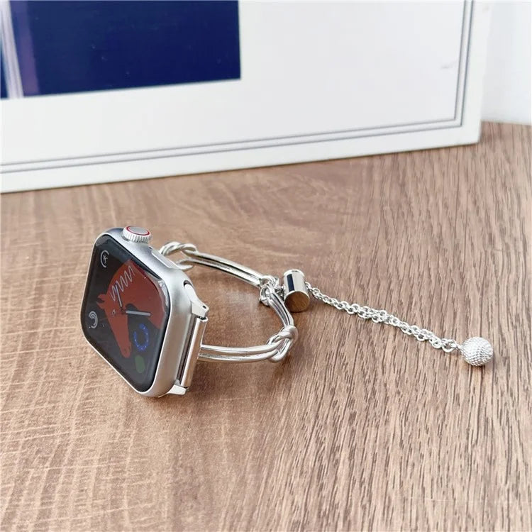 For Apple Watch Series 9 8 41mm / 6 5 4 SE (2023) SE (2022) SE 40mm / 3 2 1 38mm Knotted Band Alloy Watch Bracelet