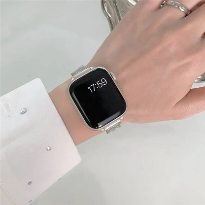Zinc Alloy Band for Apple Watch Ultra 2 Ultra 49mm / Series 9 8 7 45mm / 6 5 4 SE (2023) SE (2022) SE 44mm / 3 2 1 42mm Heart Design Strap