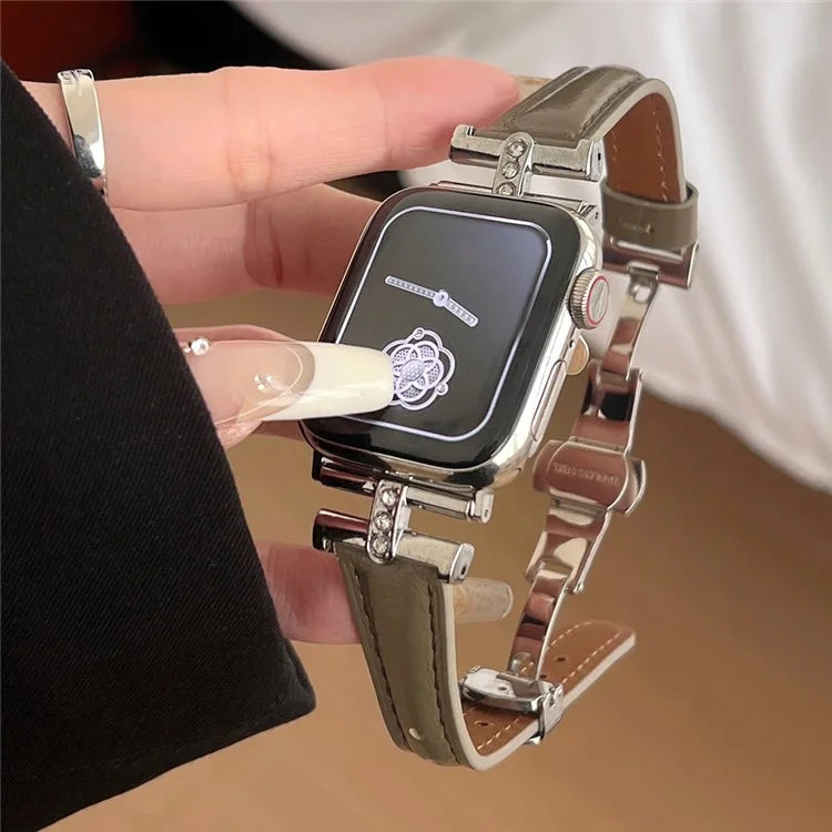 For Apple Watch Ultra 2 Ultra 49mm / 9 8 7 45mm / 6 5 4 SE (2023) SE (2022) SE 44mm / 3 2 1 42mm Genuine Cow Leather Strap