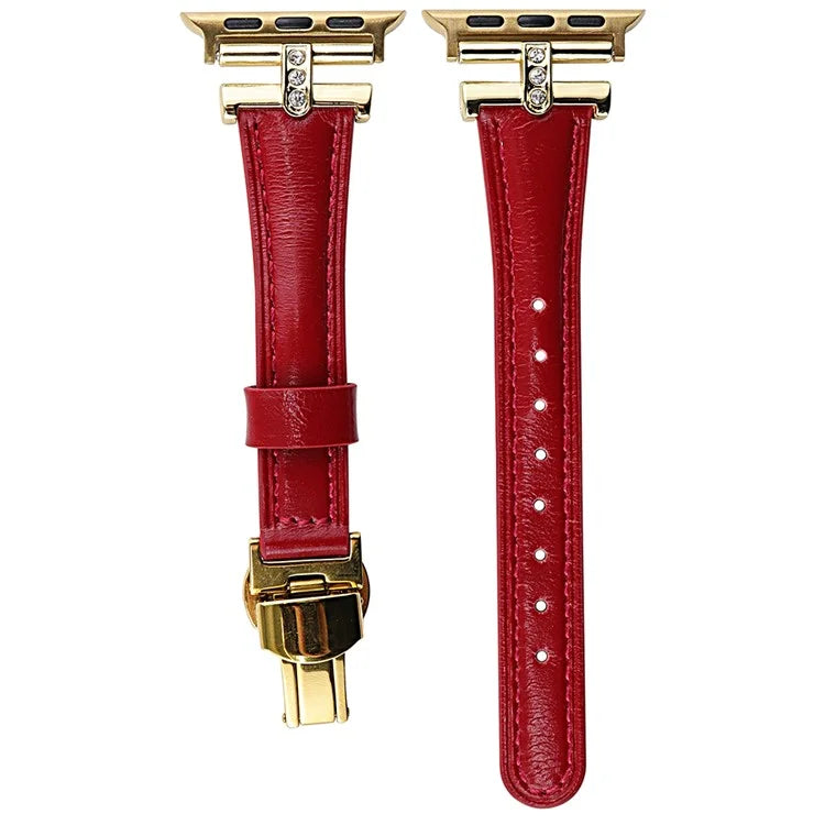 For Apple Watch Ultra 2 Ultra 49mm / 9 8 7 45mm / 6 5 4 SE (2023) SE (2022) SE 44mm / 3 2 1 42mm Genuine Cow Leather Strap