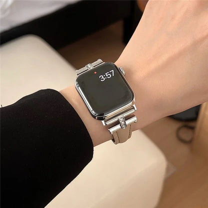 For Apple Watch Ultra 2 Ultra 49mm / 9 8 7 45mm / 6 5 4 SE (2023) SE (2022) SE 44mm / 3 2 1 42mm Genuine Cow Leather Strap
