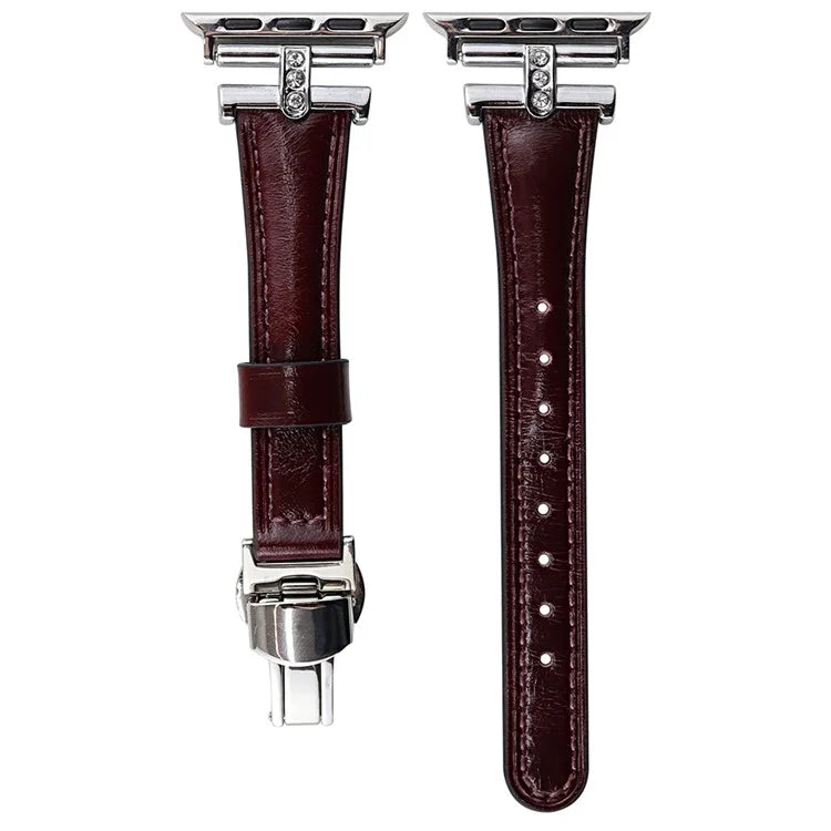 For Apple Watch Ultra 2 Ultra 49mm / 9 8 7 45mm / 6 5 4 SE (2023) SE (2022) SE 44mm / 3 2 1 42mm Genuine Cow Leather Strap