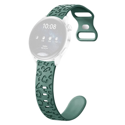 For Samsung Galaxy Watch3 45mm / Huawei Watch 4 Pro 22mm Watch Band Leopard Printed Design