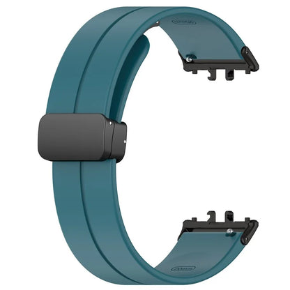 For Samsung Galaxy Fit3 SM-R390 Silicone Strap Replacement Wrist Band with Folding Buckle