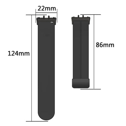 For Samsung Galaxy Fit3 SM-R390 Silicone Strap Replacement Wrist Band with Folding Buckle