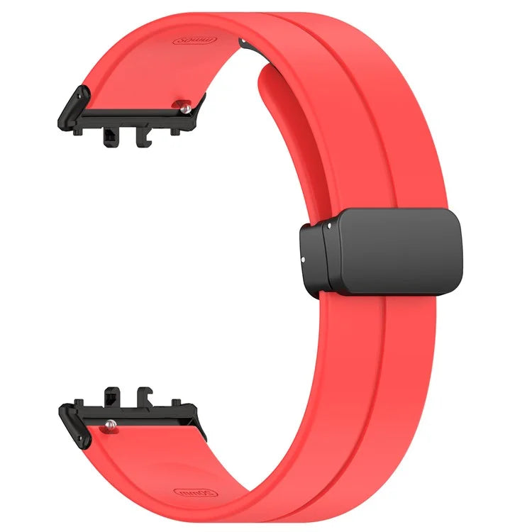 For Samsung Galaxy Fit3 SM-R390 Silicone Strap Replacement Wrist Band with Folding Buckle