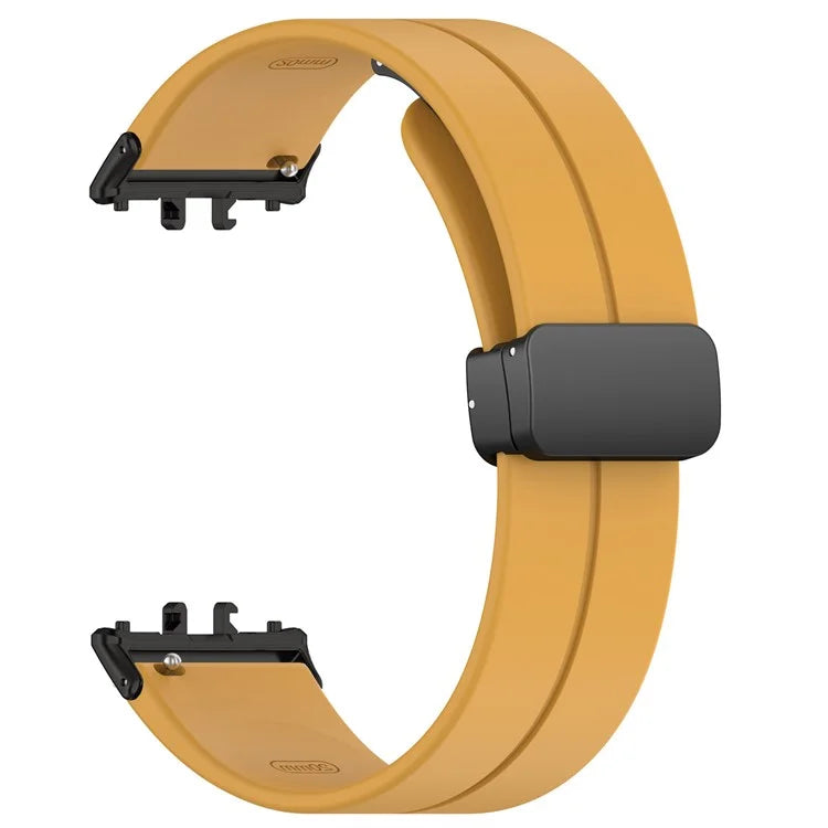 For Samsung Galaxy Fit3 SM-R390 Silicone Strap Replacement Wrist Band with Folding Buckle