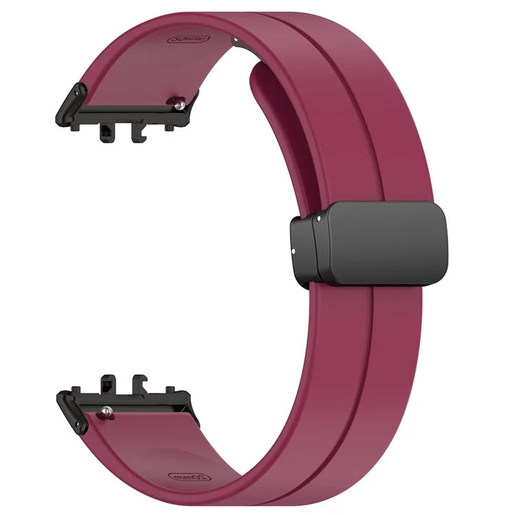 For Samsung Galaxy Fit3 SM-R390 Silicone Strap Replacement Wrist Band with Folding Buckle