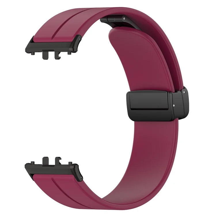 For Samsung Galaxy Fit3 SM-R390 Silicone Strap Replacement Wrist Band with Folding Buckle
