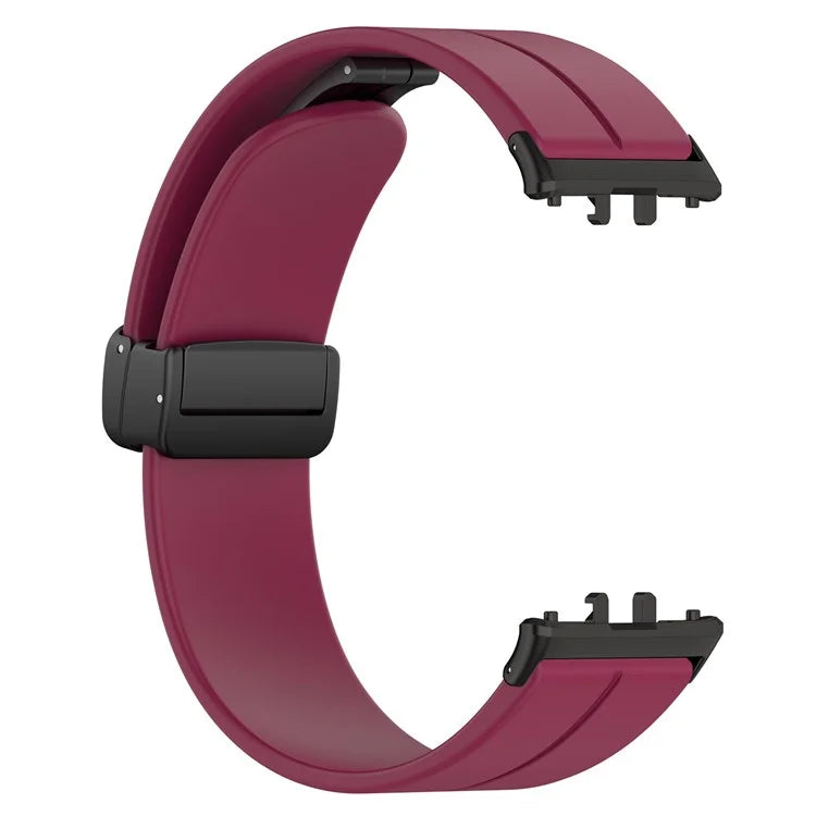 For Samsung Galaxy Fit3 SM-R390 Silicone Strap Replacement Wrist Band with Folding Buckle