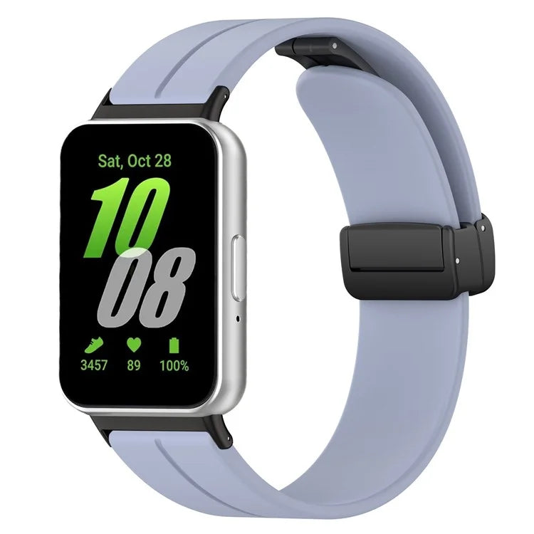 For Samsung Galaxy Fit3 SM-R390 Silicone Strap Replacement Wrist Band with Folding Buckle