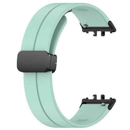 For Samsung Galaxy Fit3 SM-R390 Silicone Strap Replacement Wrist Band with Folding Buckle