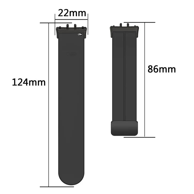 For Samsung Galaxy Fit3 SM-R390 Silicone Strap Replacement Wrist Band with Folding Buckle