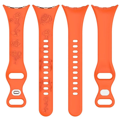 For Google Pixel Watch / Pixel Watch 2 Carving Flower Pattern Watch Strap Replacement Silicone Band