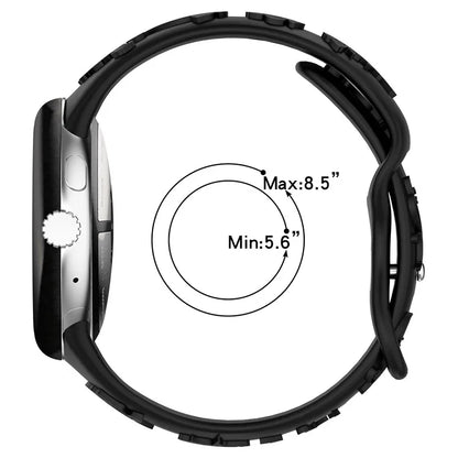 For Google Pixel Watch / Pixel Watch 2 Carving Flower Pattern Watch Strap Replacement Silicone Band