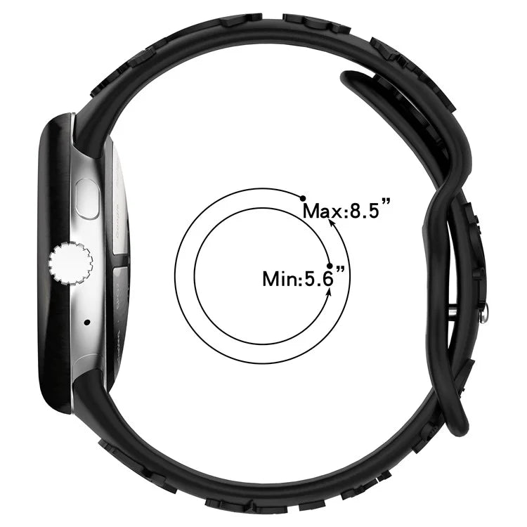 For Google Pixel Watch / Pixel Watch 2 Carving Flower Pattern Watch Strap Replacement Silicone Band