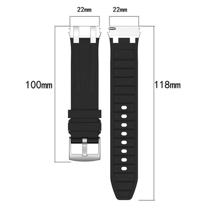 For Huawei / Samsung 22mm Universal Smartwatch Strap Silicone Replacement Band